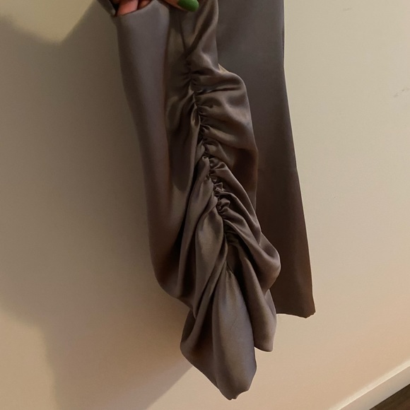 Coco & Yves Brown Satin Mini Dress - Picture 11 of 13